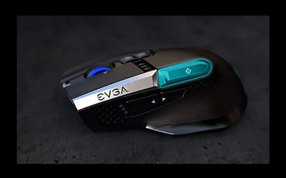 EVGA X20 Gaming Mouse, Wireless, Grey, Customizable, 16,000 DPI, 5